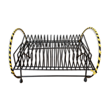 Black metal and scoubidou vinyl holders