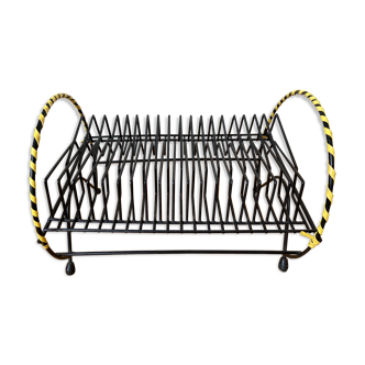 Black metal and scoubidou vinyl holders