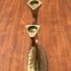 Vintage Brutalist Bronze Candle Holder