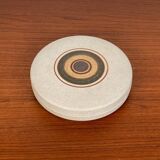 Vintage stoneware bowl with lid by Tove Rappold for Knabstrup, Denmark, 1970s.