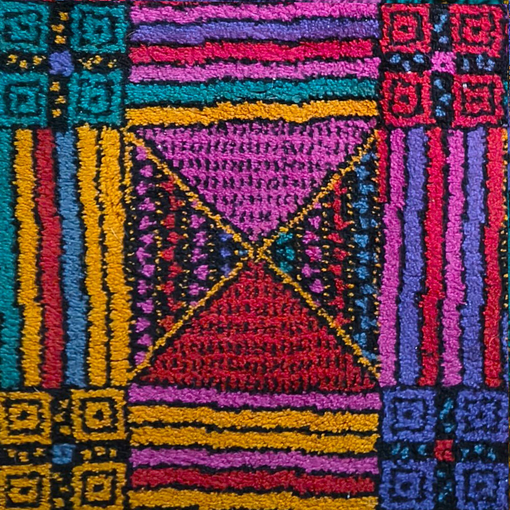 1980s Gorgeous Missoni Geometric Wool Rug for T&J Vestor