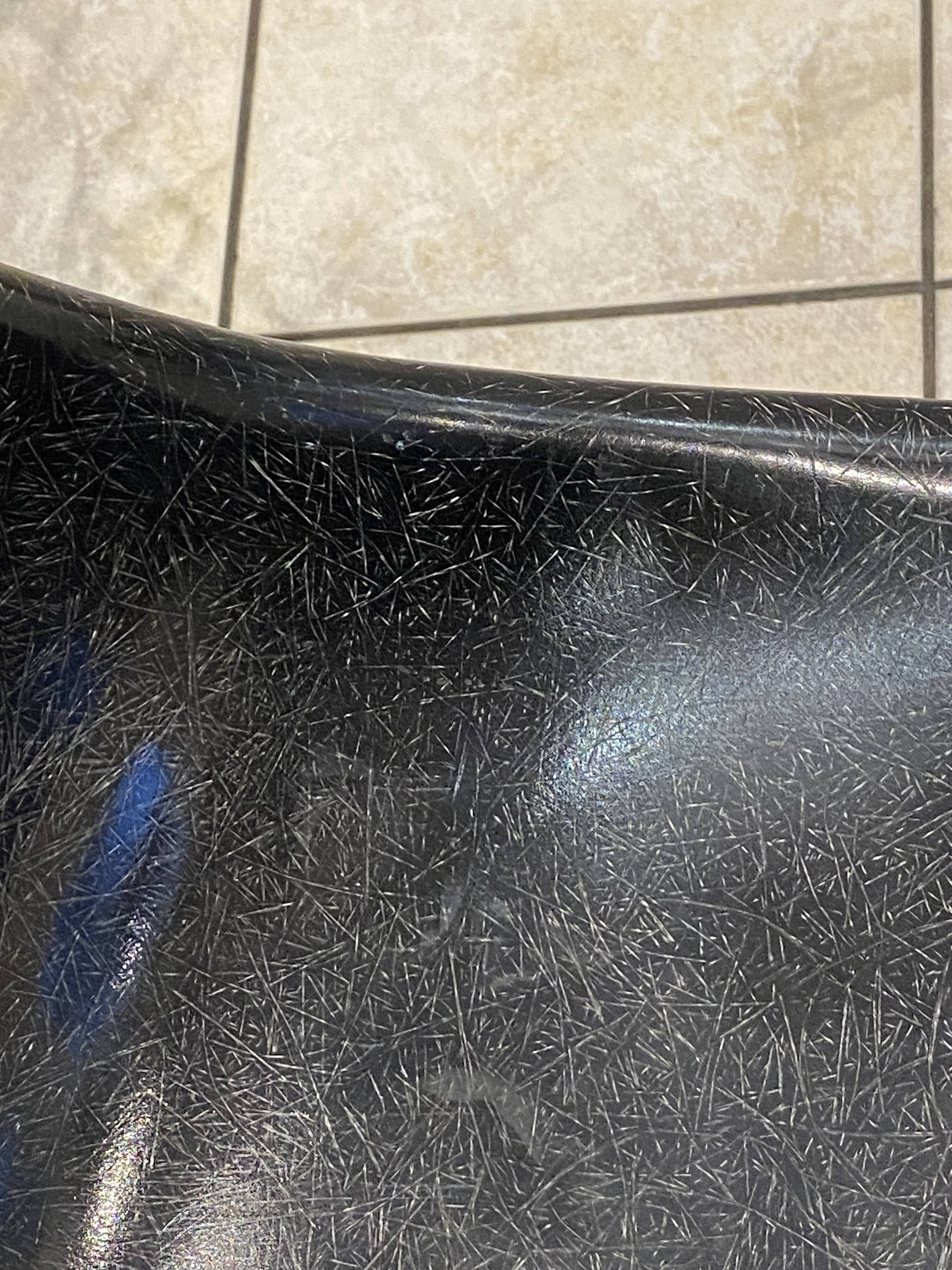 DSW chair black fibre black dowel walnut Eames Herman Miller vintage 1950