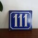 Old enamelled street sign - Street sign number 111