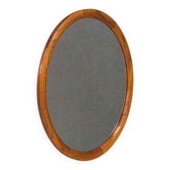 Danish design teak round mirror