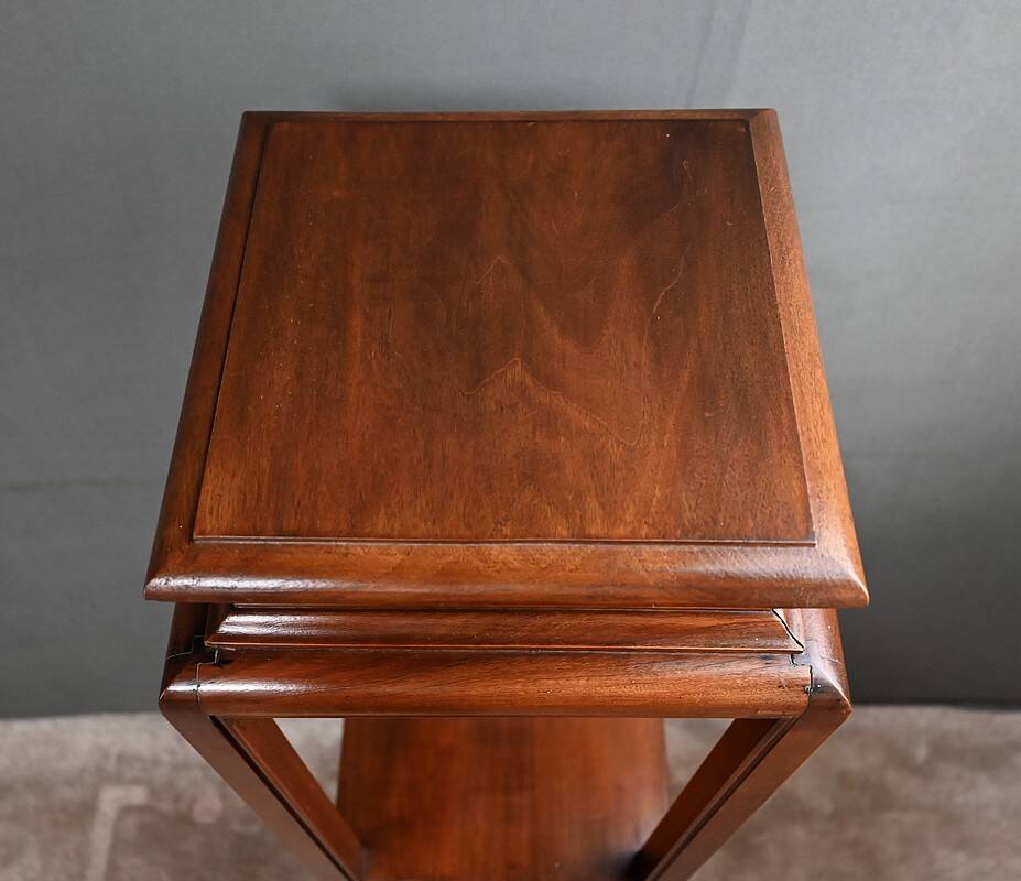 Large Cherry & Walnut Stool, Asian style – Early 20th century