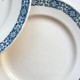 6 Assiettes plates Terre de fer Longchamp modèle René Made in France