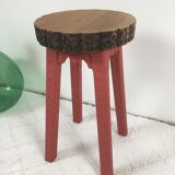 Carved wooden stool