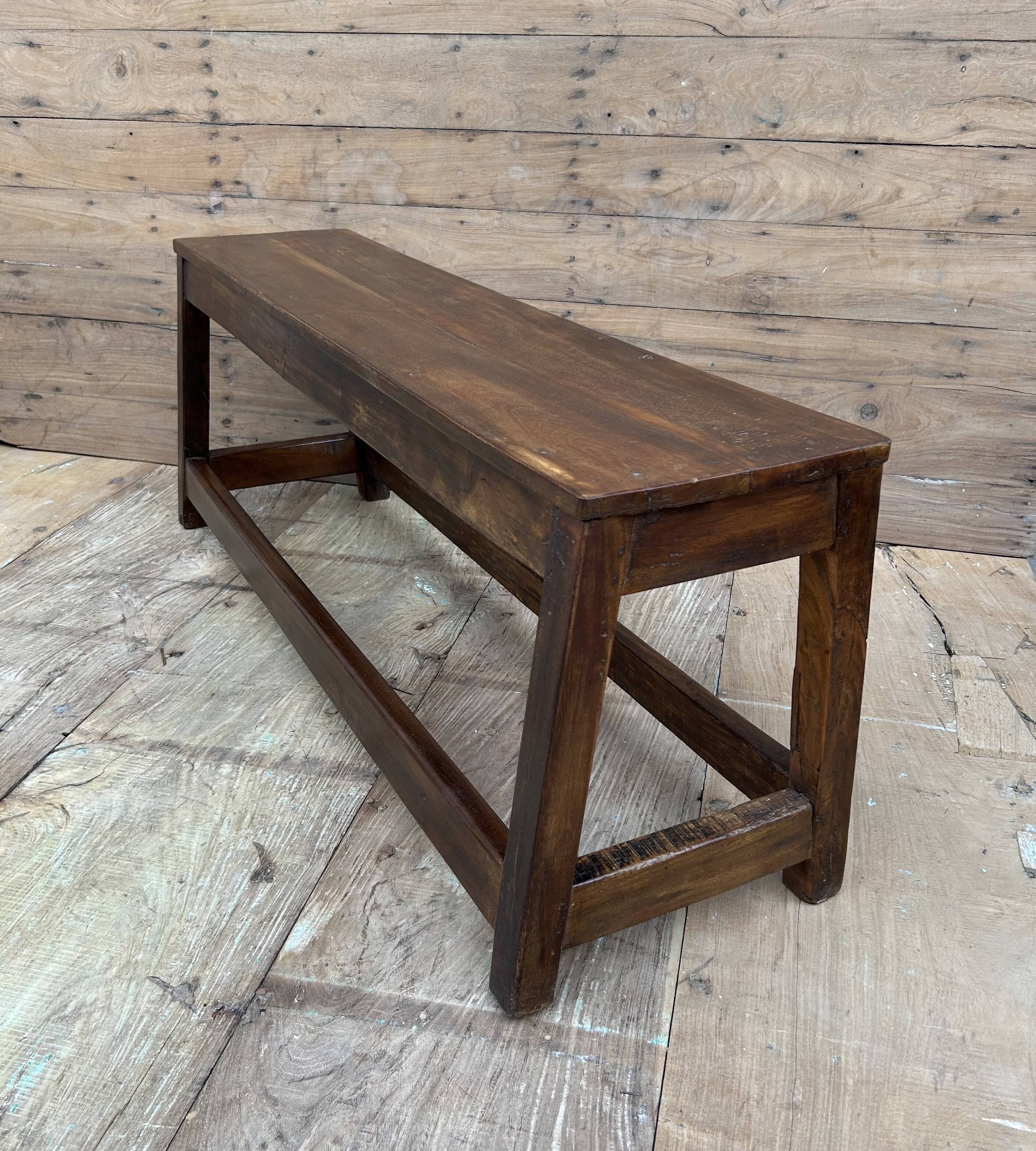 bench in Burmese teak