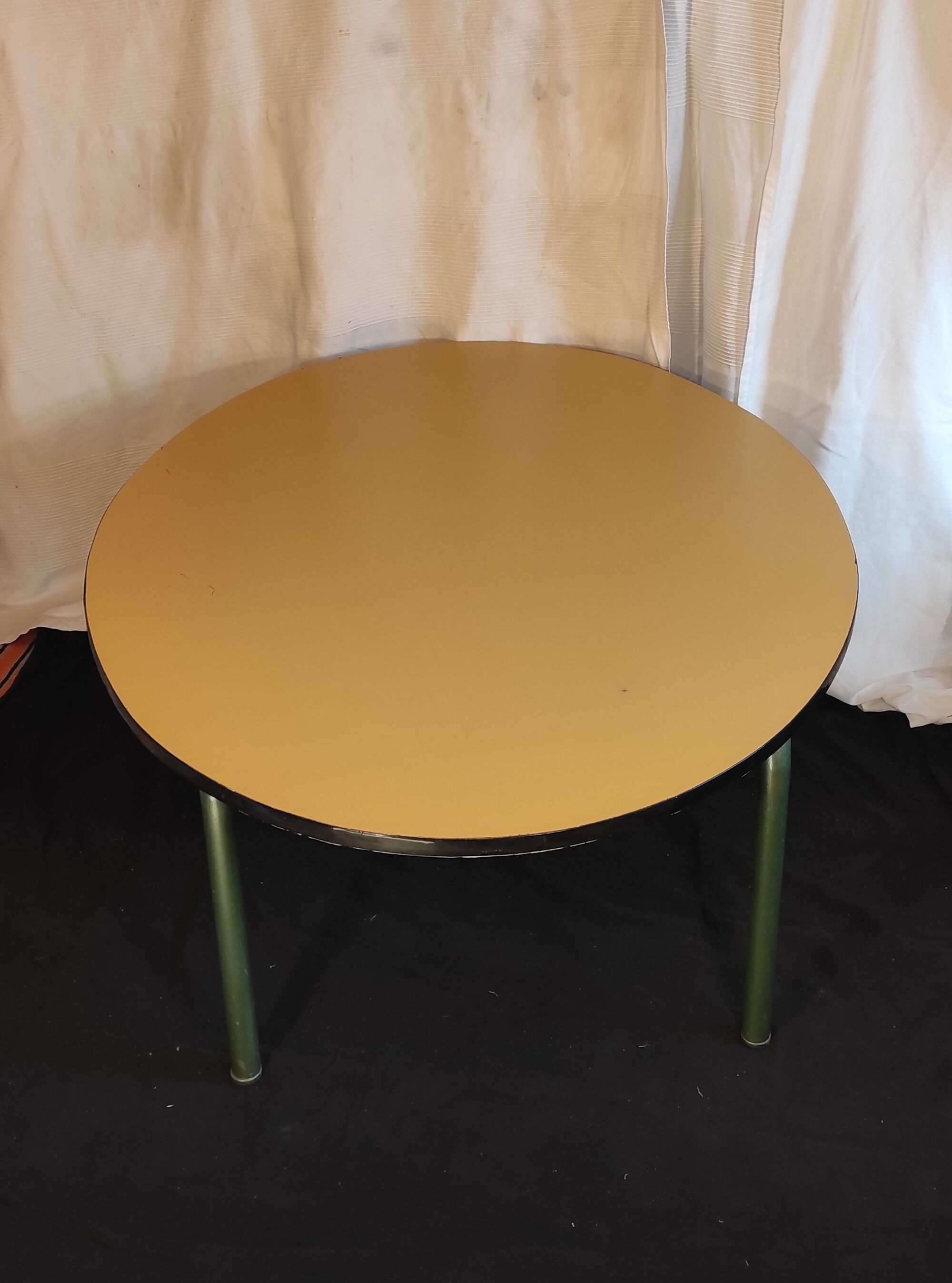 Yellow formica coffee table 1970
