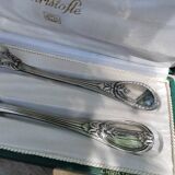 Christofle fork and spoon set in silver metal