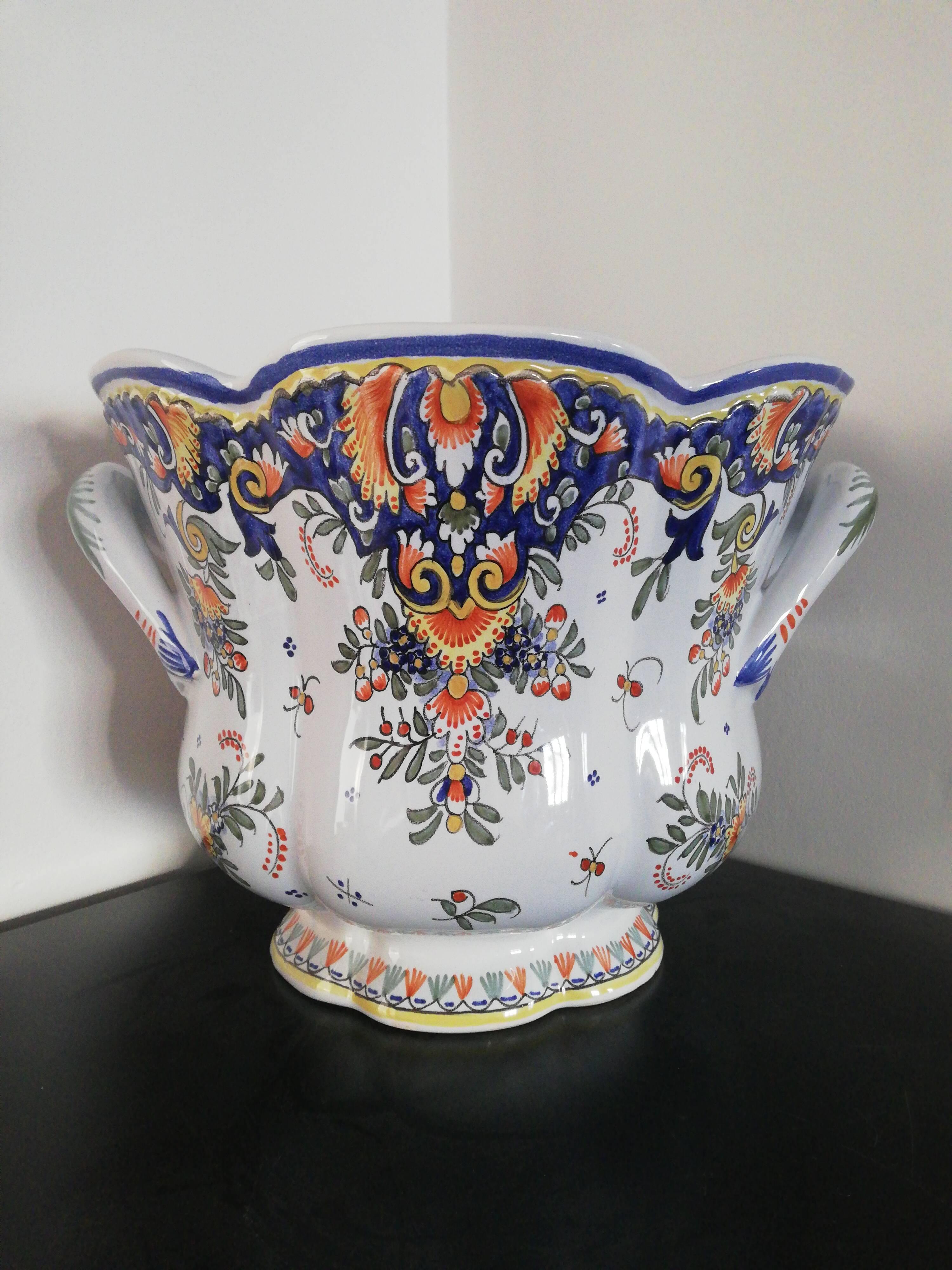 Earthenware pot cover Décor Desvres handmade AD