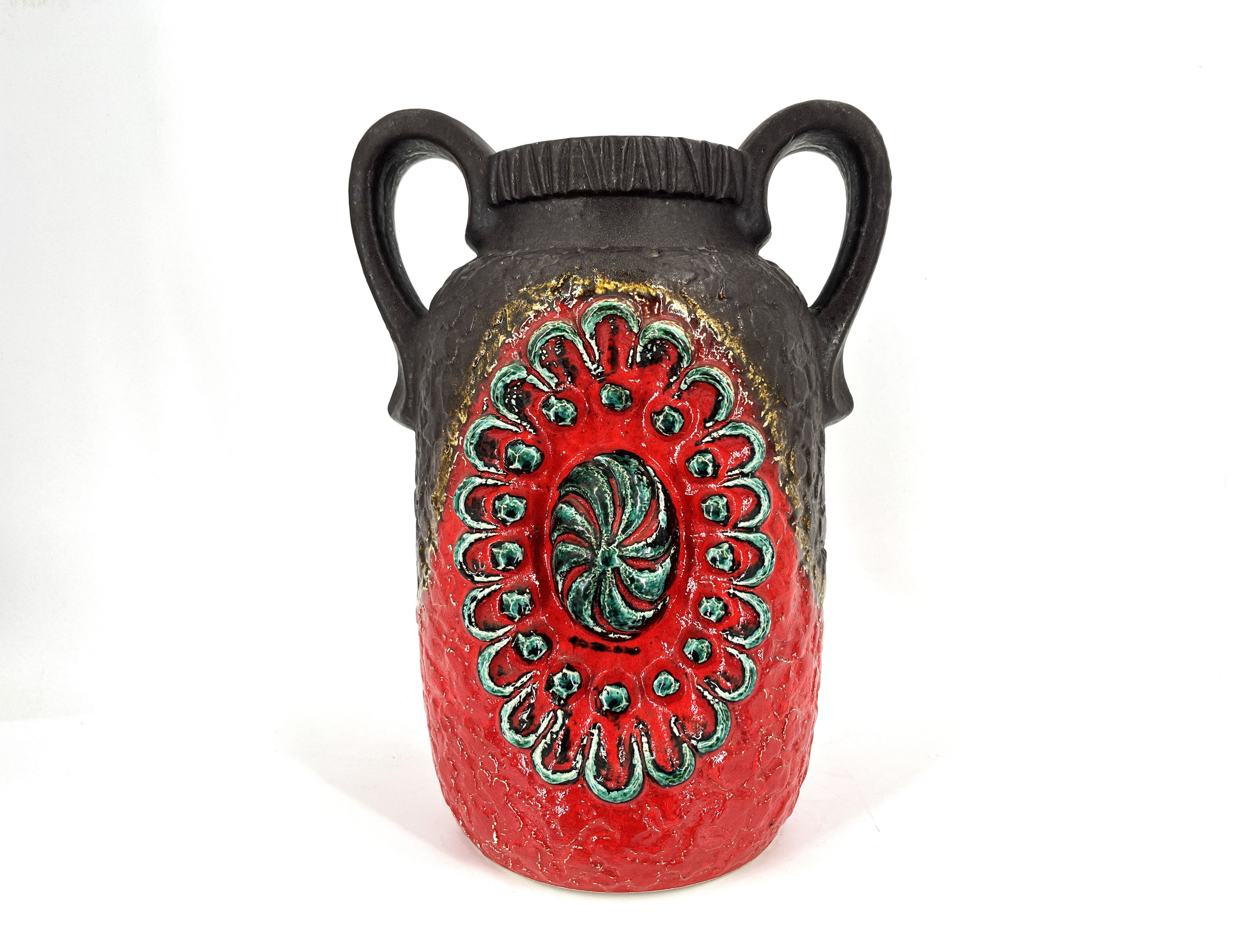 Vase vintage à lave grasse en céramique par Dümler & Breiden, 1960