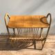 Rattan magazine rack and table