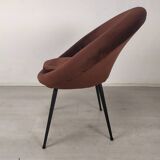 Vintage armchair velvet brown