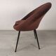Fauteuil vintage velours marron