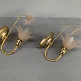 Set of 2 Banci Firenze Italy swan neck wall lights