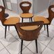 Suite of 4 chairs of Bistrot Baumann model Vintage Ant 1970s