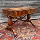 Flat mahogany desk charles X XIX th century