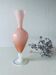 Old vase in pink opaline