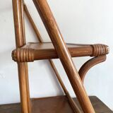 70s rattan wall shelf