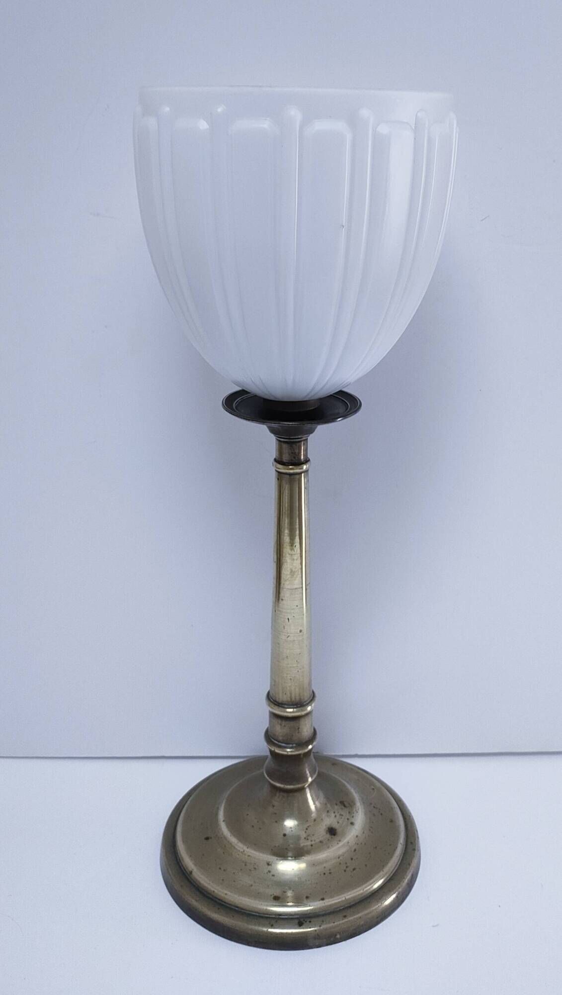 brass glass art deco lamp