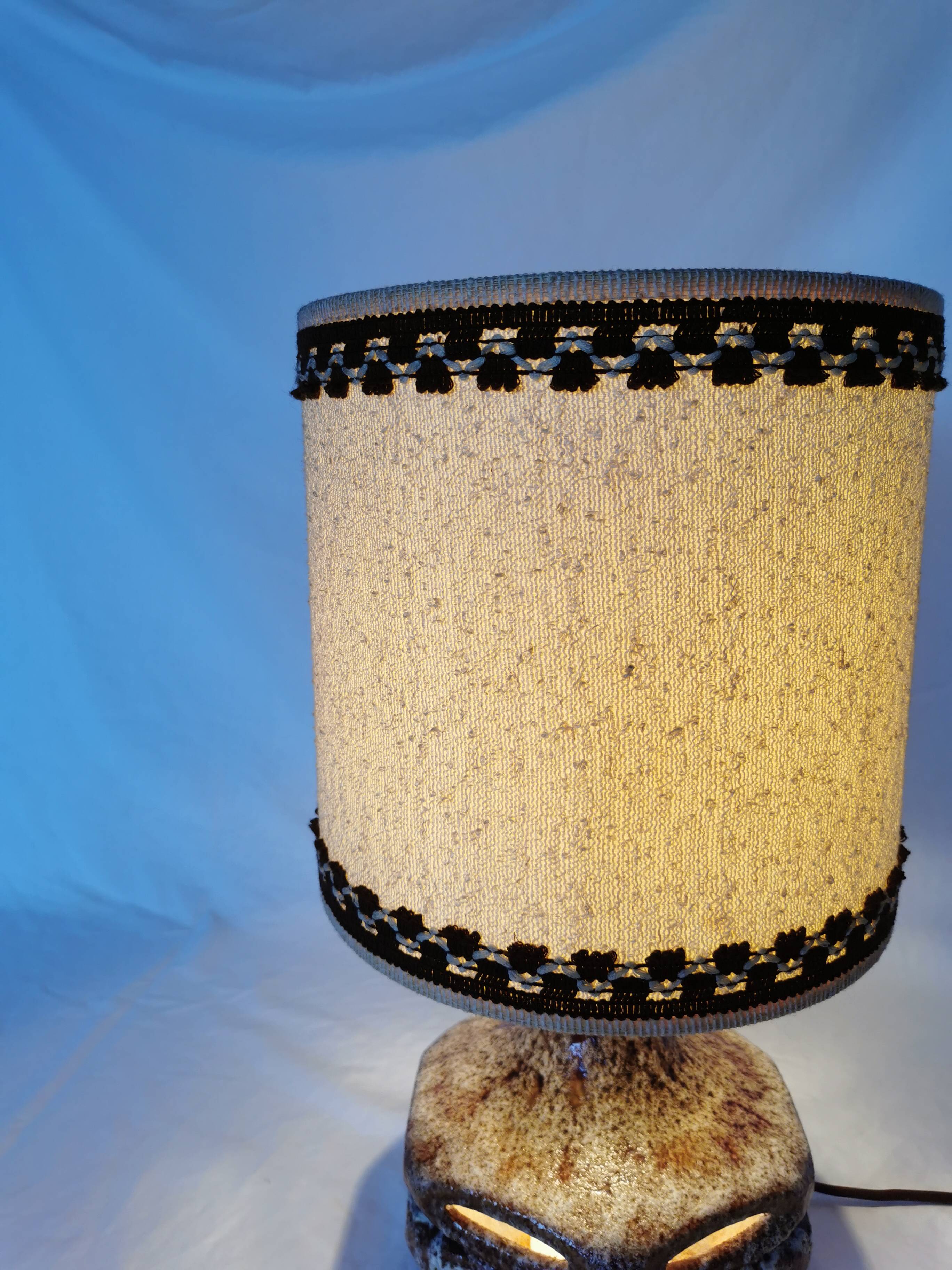 Openwork ceramic lamp, Stein Keramik, Germany, space age, 1960.