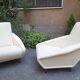 Distex Model Armchairs in White Boucle by Gio Ponti for Manifattura Artigianale Italiana, 1990s, Set of 2