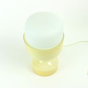 1970's white/cream glass lamp, Ivan Jakes for Osvětlovací Sklo, Czechoslovakia