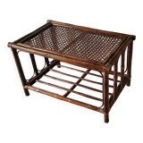 Table basse rotin années 70