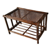 70s rattan coffee table