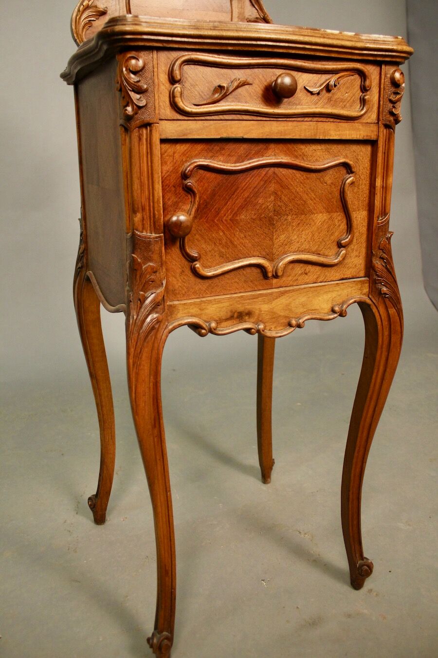 Walnut bedside table in Louis XV style 19th century