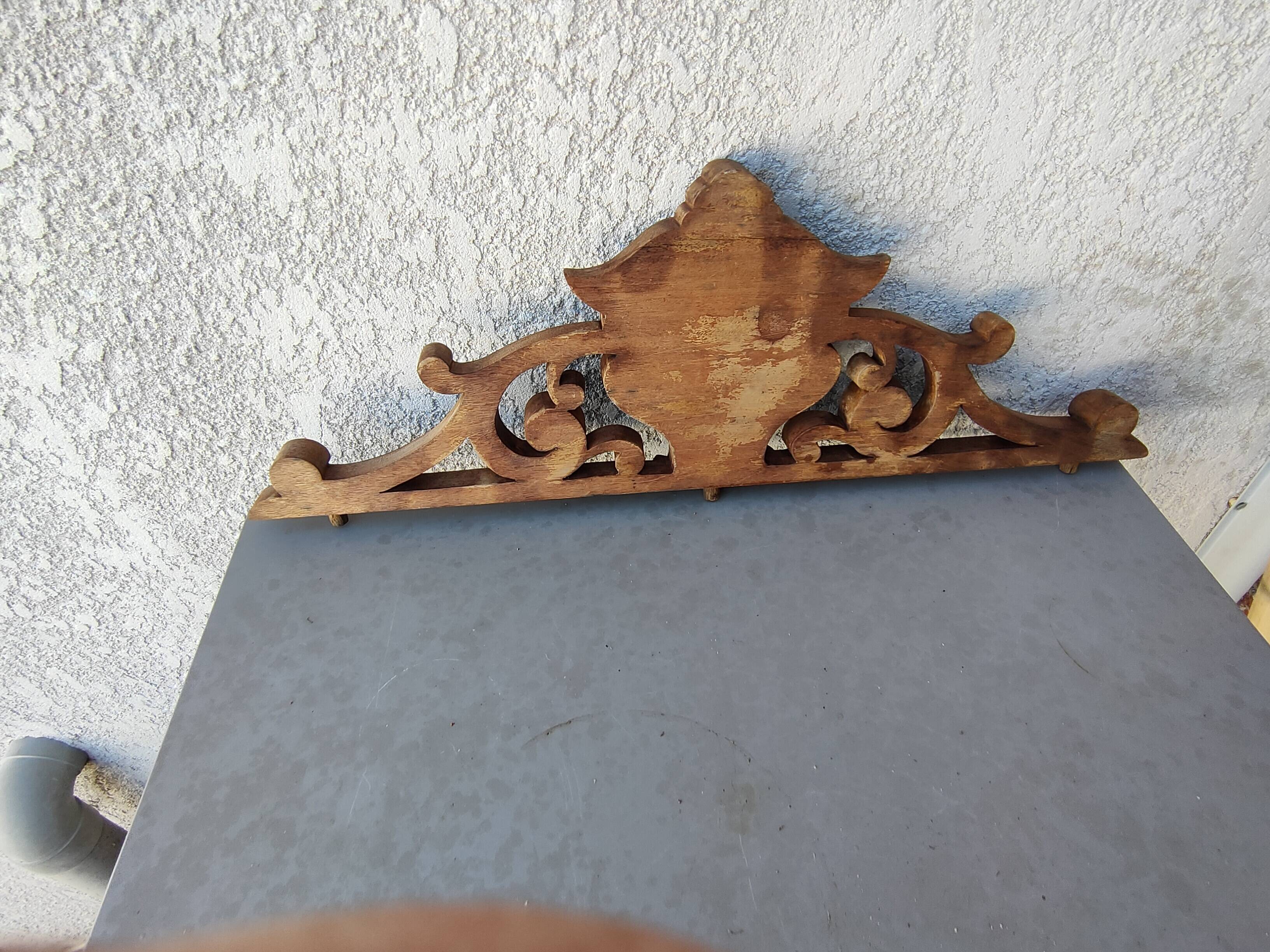 old wooden pediment
