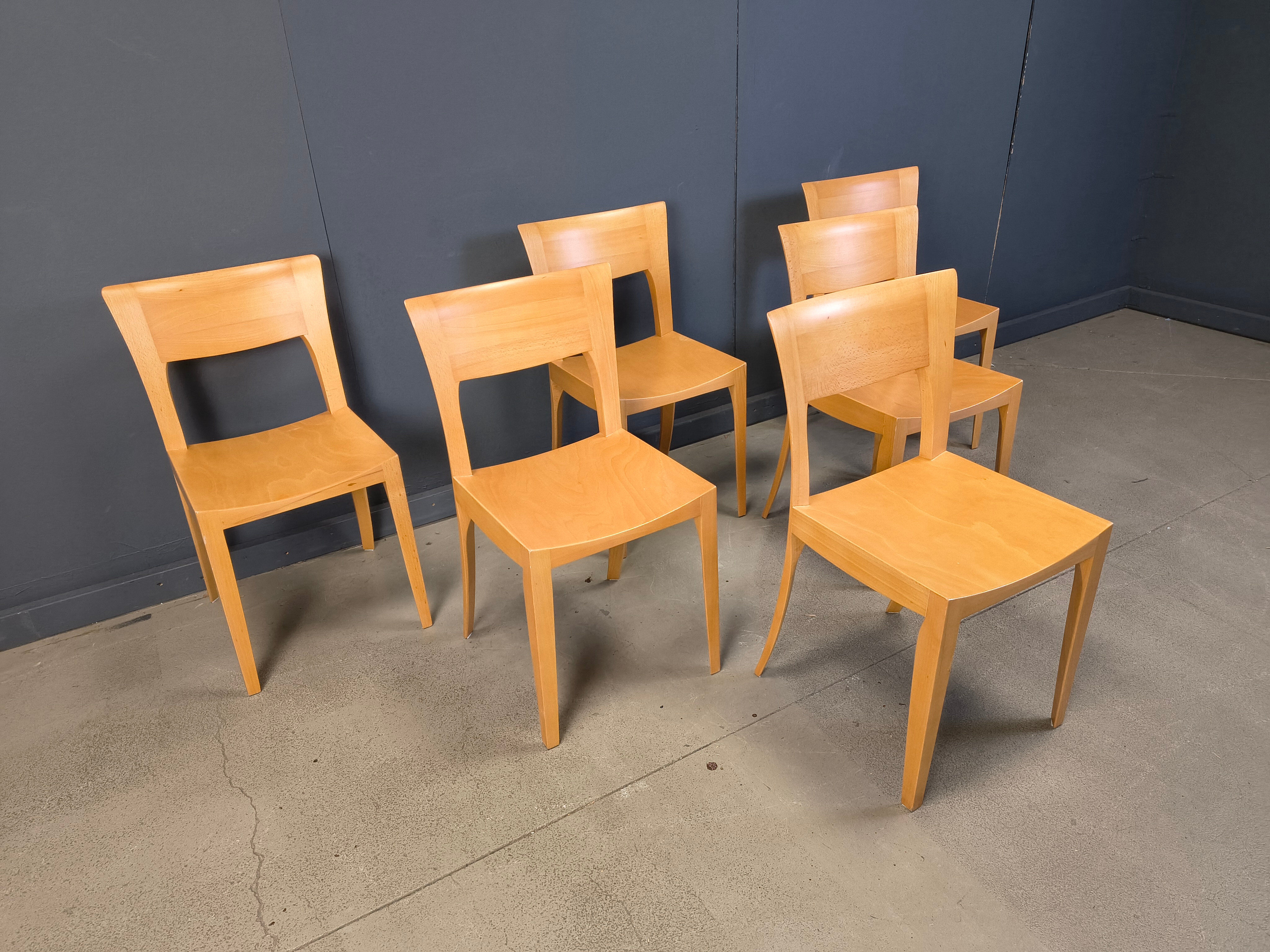 Vintage oak dining chairs, 1980s - Belgium