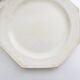 Creil and Montereau plates, 19th century, Perle model, ivory / set of 3