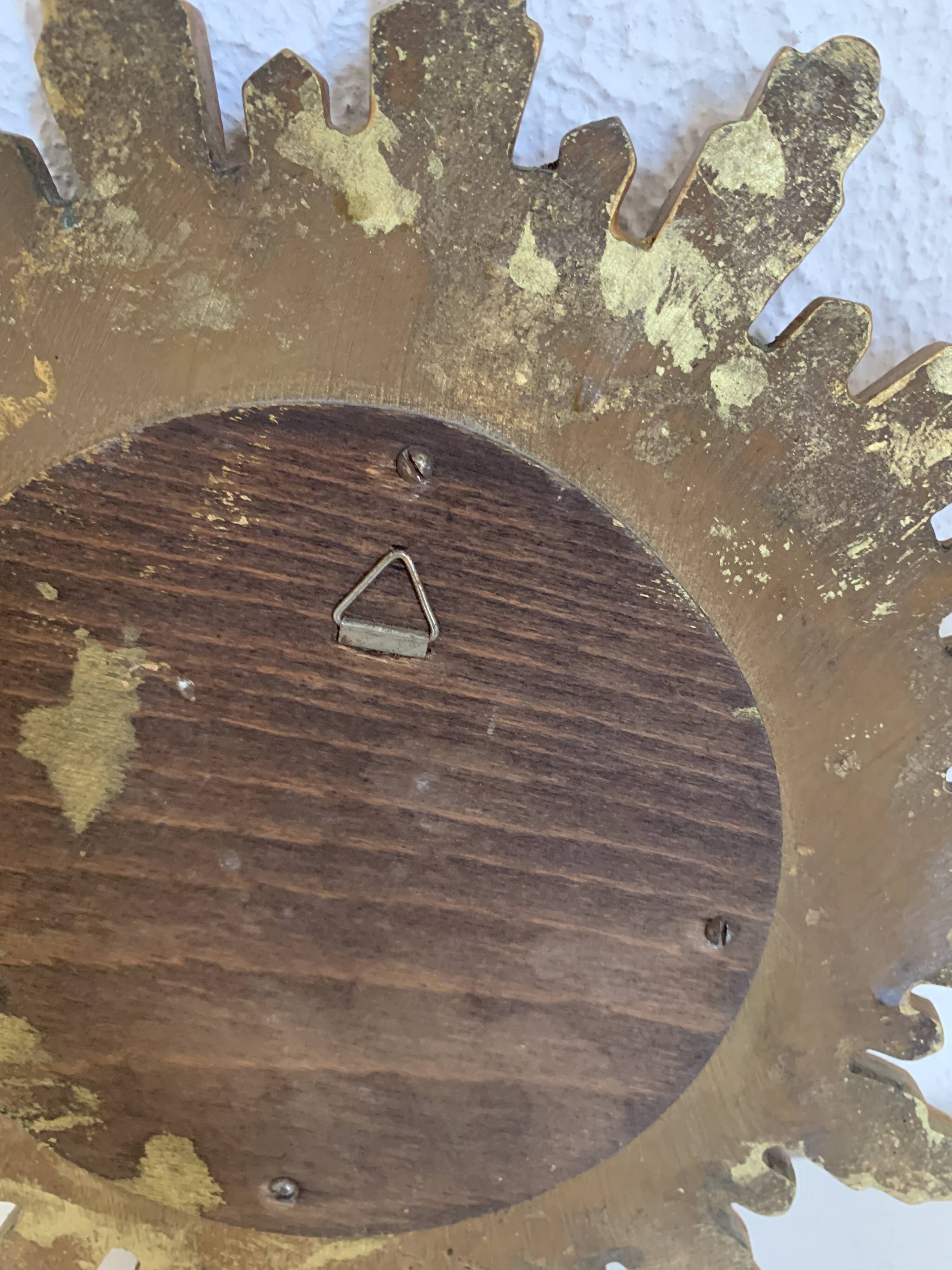 Vintage 1960s witch's eye sun mirror - 25 cm