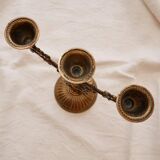 Candlestick 3 arms in brass