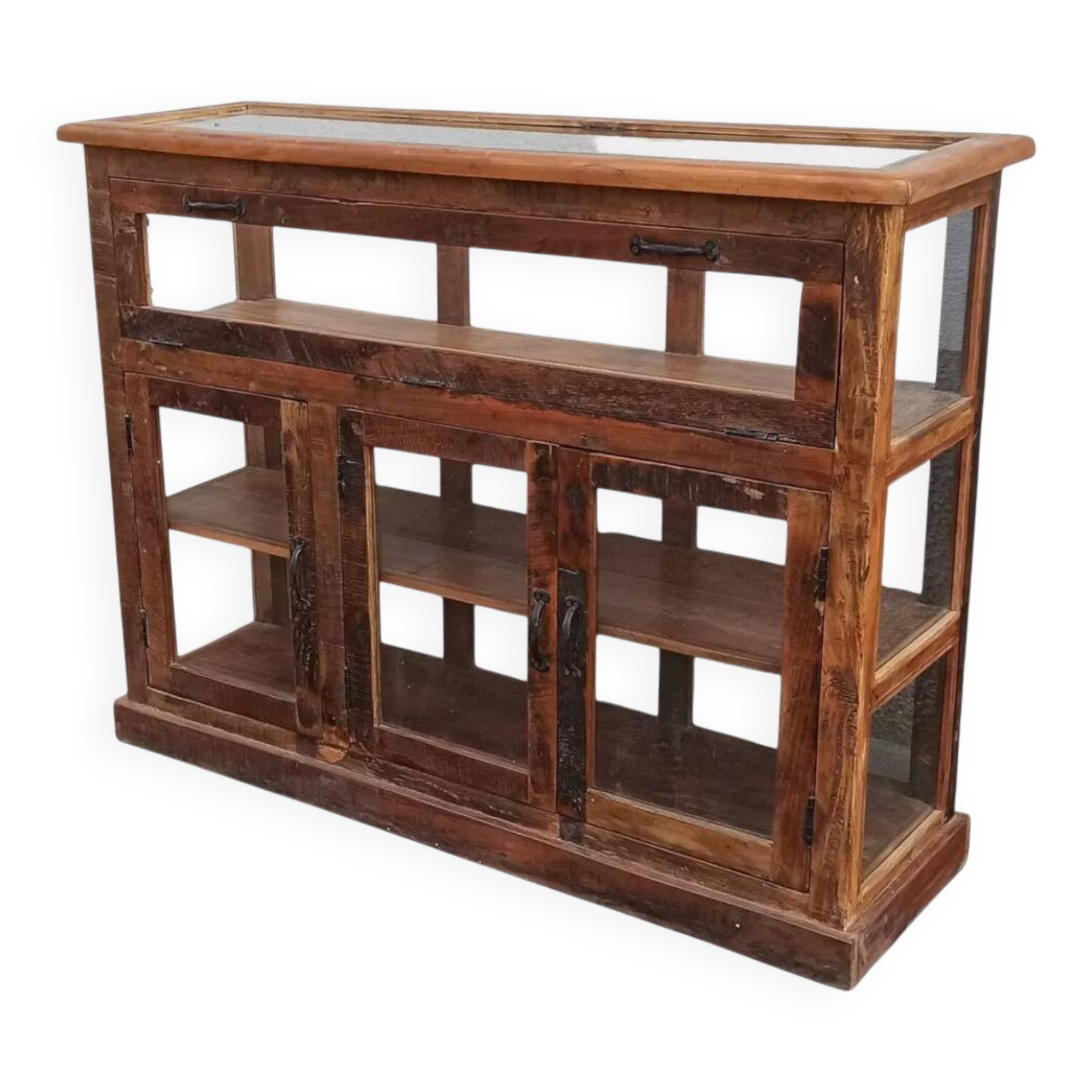 Antique wooden jeweller's display case