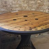 Standing table with epoxy iron base