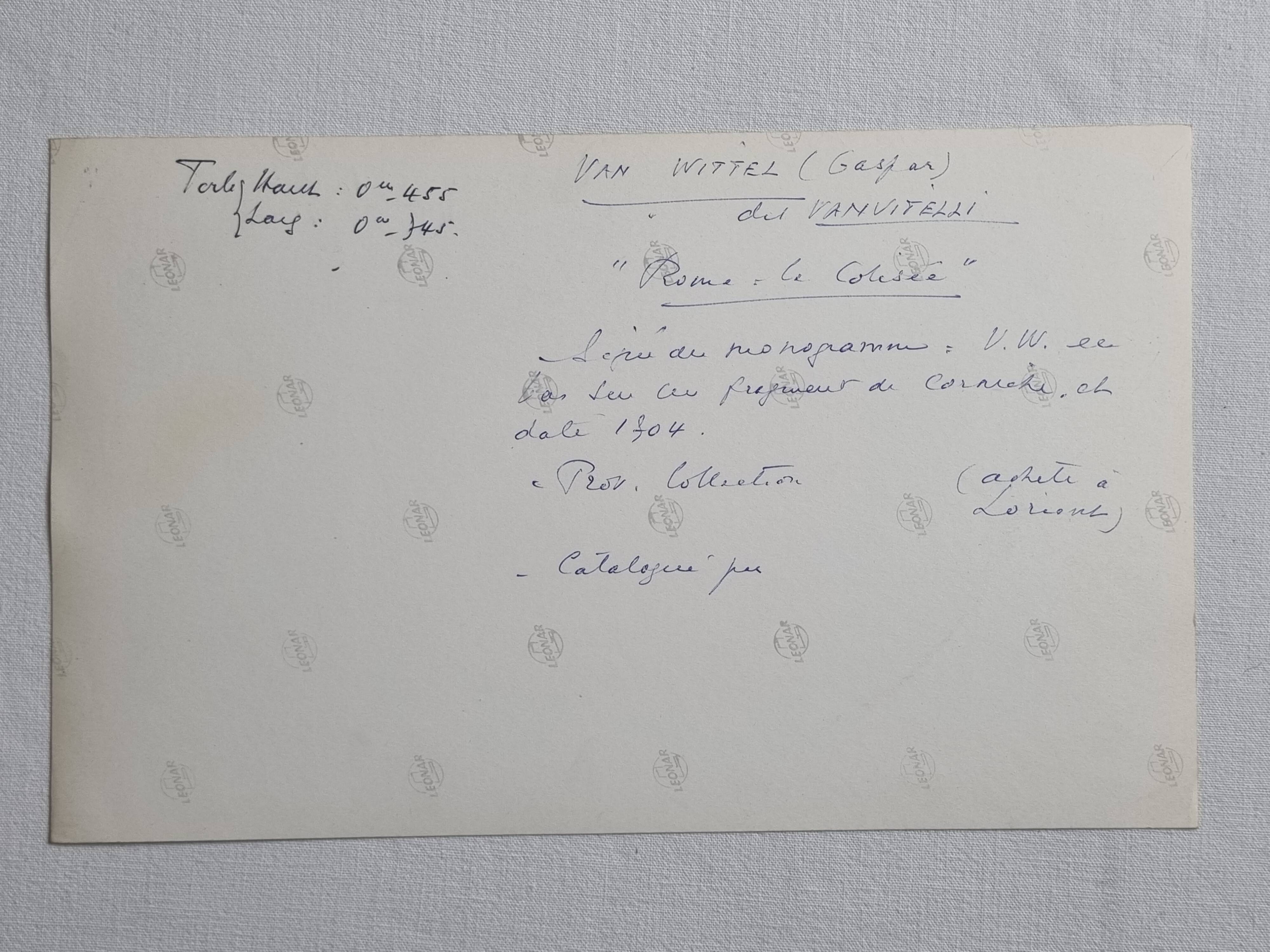 Art photography after Gaspar Van Wittel, "The Coliseum", 60s-70s