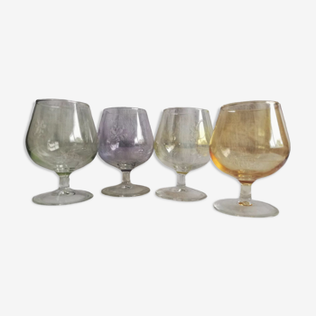 Suite of 4 alcohol glasses