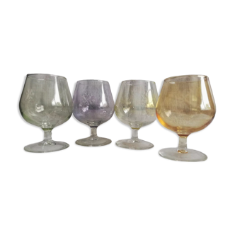 Suite of 4 alcohol glasses