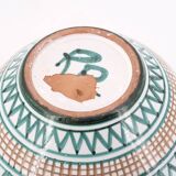 Large ceramic salad bowl Robert Picault Vallauris 60s