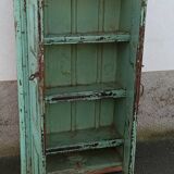 Old wooden cabinet with beautiful green patina