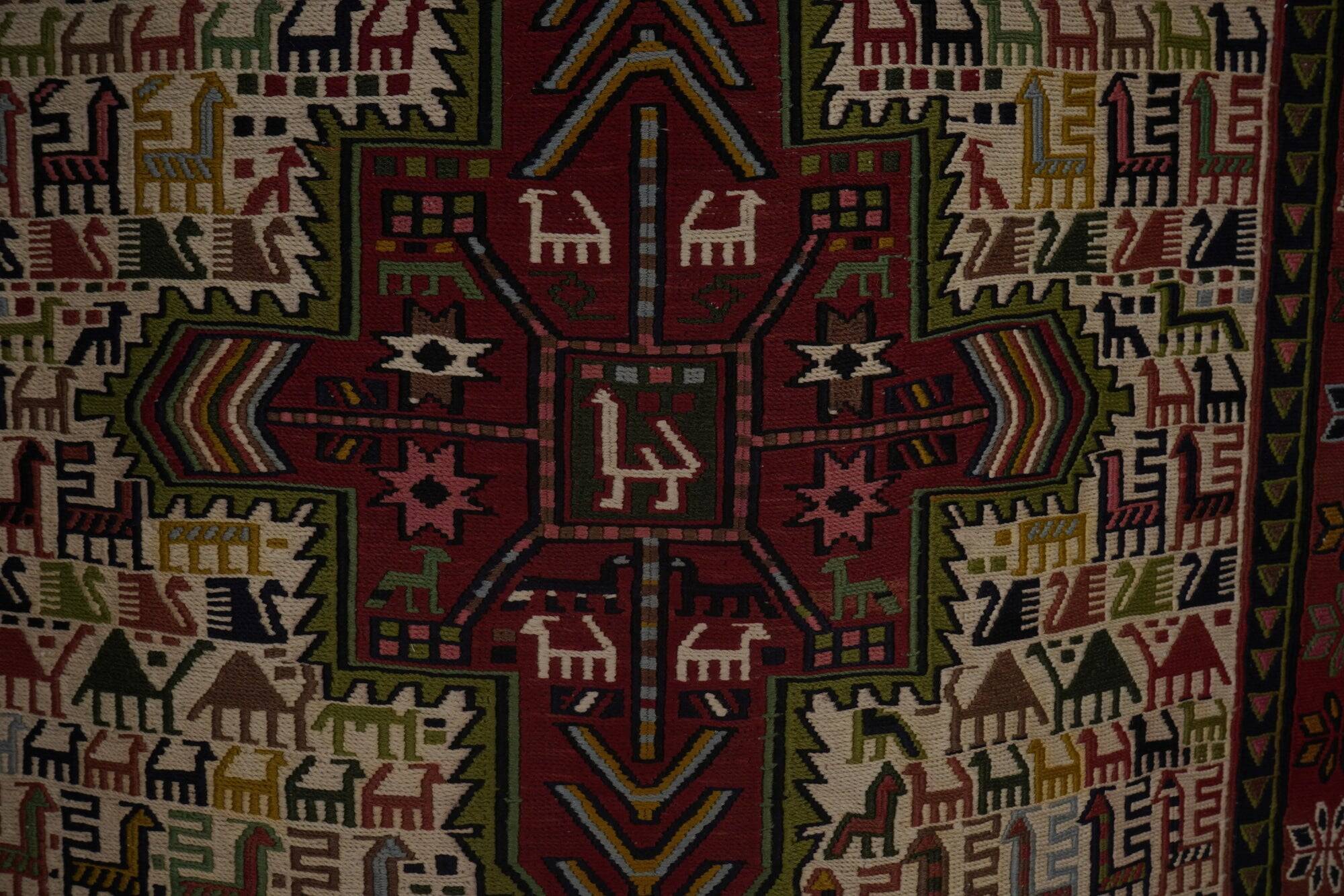 Vintage Turkish hallway rug 104x285 cm