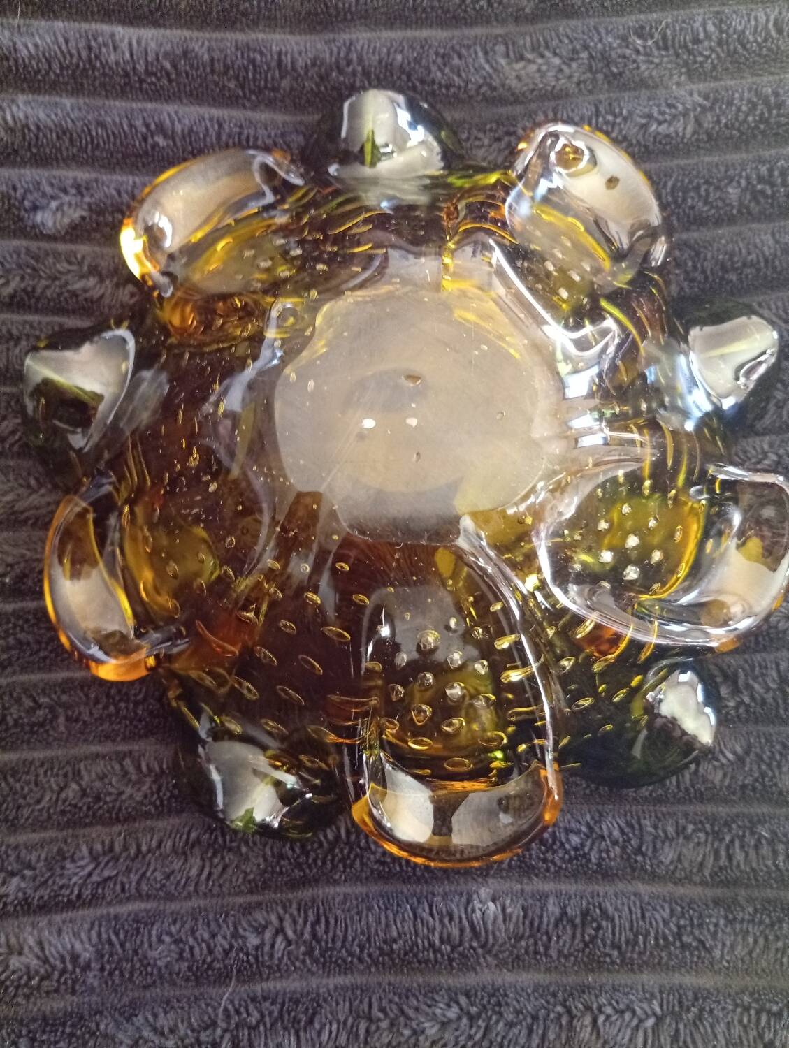 Murano bubble glass catchall