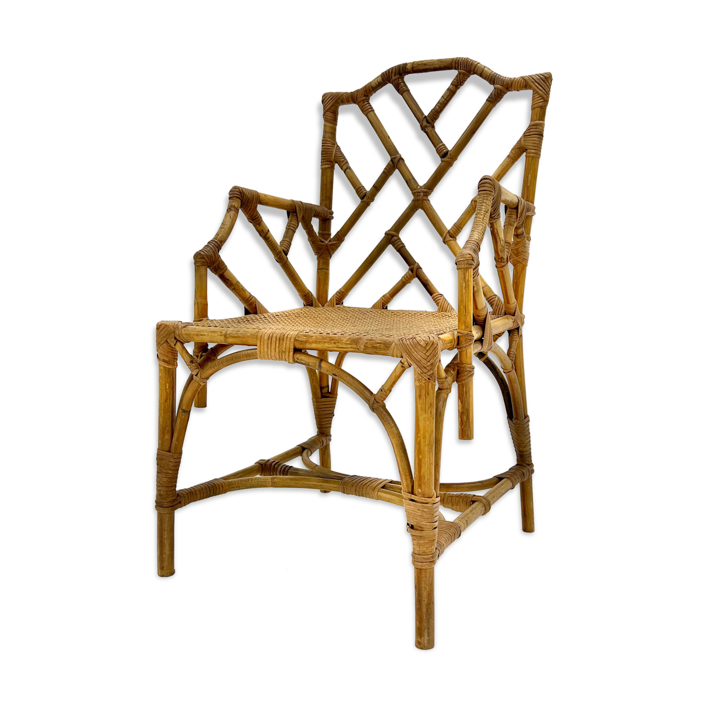 Vintage rattan armchair 1960s