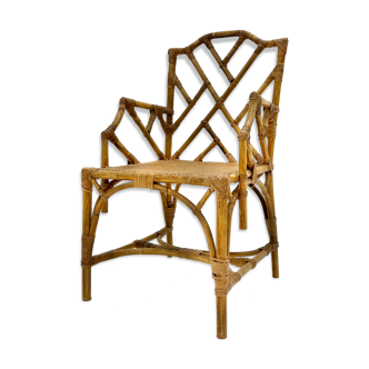 Vintage rattan armchair 1960s
