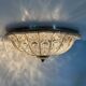 Large crystal Banci Italy ceiling lamp, 1960s