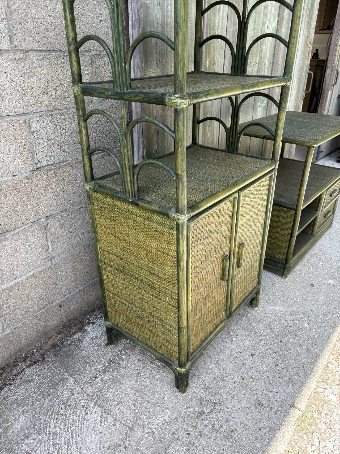 Vintage furniture set - bamboo and rattan
