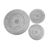 Set under dish and 2 undersized glass bottle